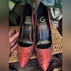 G by Guess Red Patterned Heels